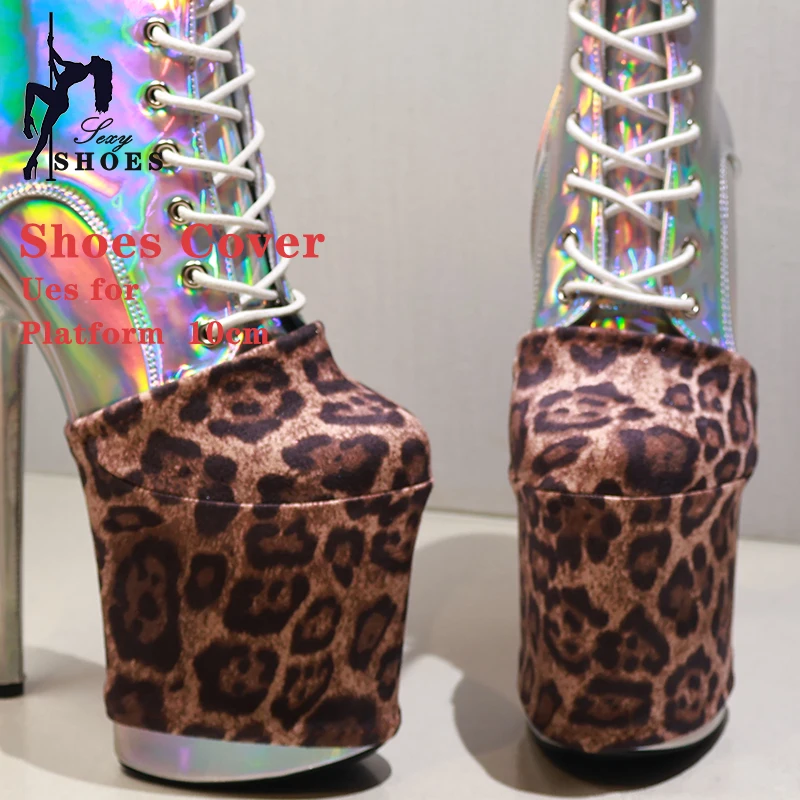 Pole Dance Stiefel Plattform 10 cm Langlebige Schuhe Abdeckung High Heels Leopard WaterPlatform Schutz Abdeckung Training Schuhe Schutz
