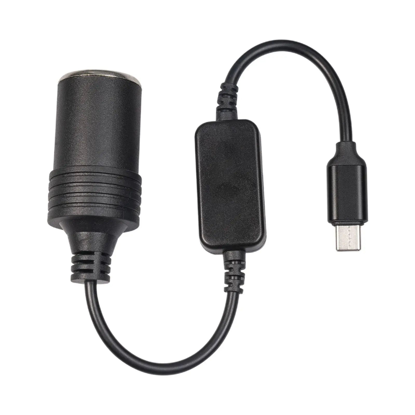 12 V USB C Typ C auf Auto-Zigarettenanzünder-Buchse, Konverter-Adapterkabel für Auto-Zigarettenanzünder, Auto-Staubsauger Image