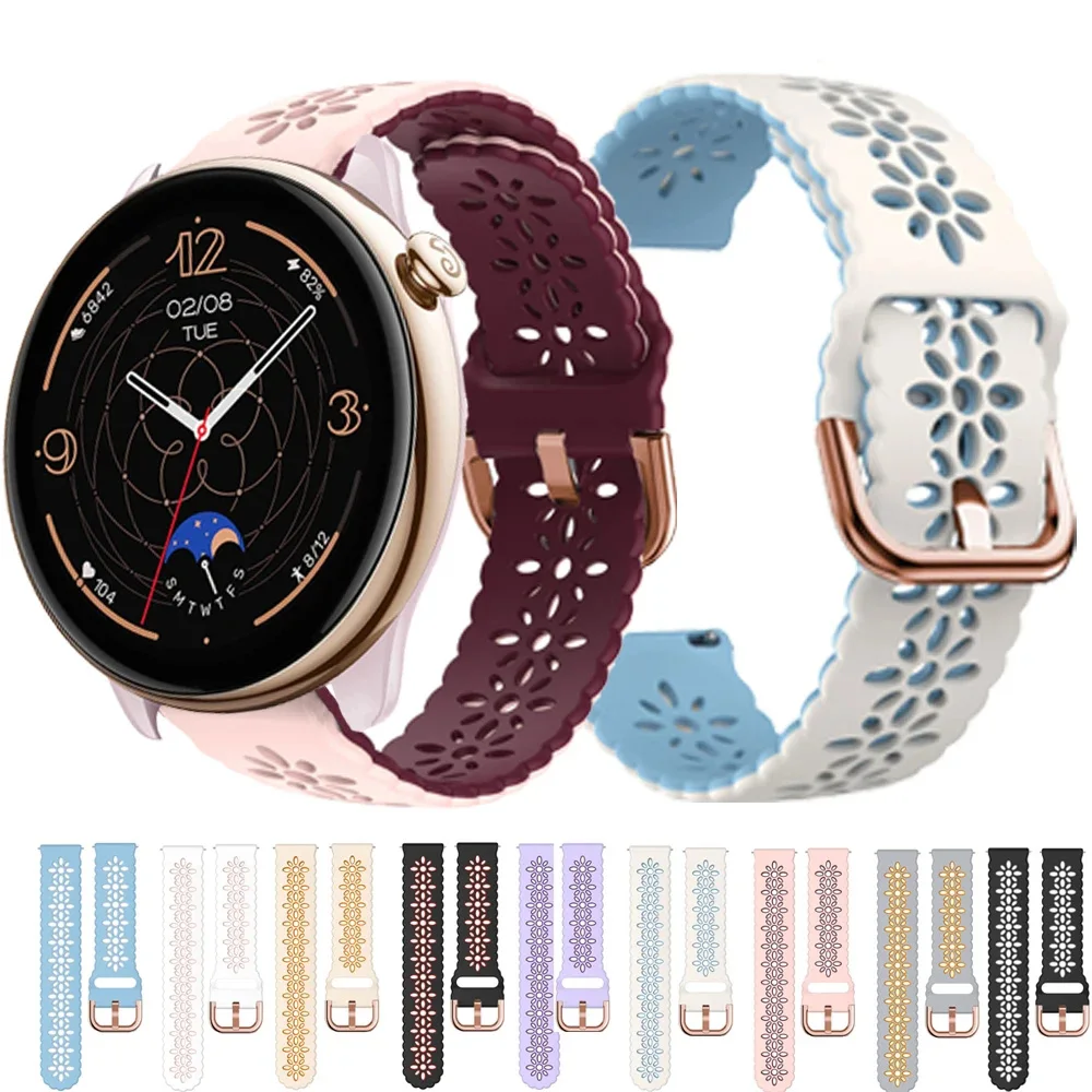 Für Garmin Venu/Venu 2 Plus/Venu SQ2 Musik Vivoactive 3 Forerunner 245 645 55 20 mm Silikonarmband Armband Armband Image