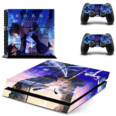 Anime Ihre Name PS4 Aufkleber Play station 4 Haut PS 4 Aufkleber Aufkleber Abdeckung Für PlayStation 4 PS4 Konsole & controller Skins Vinyl