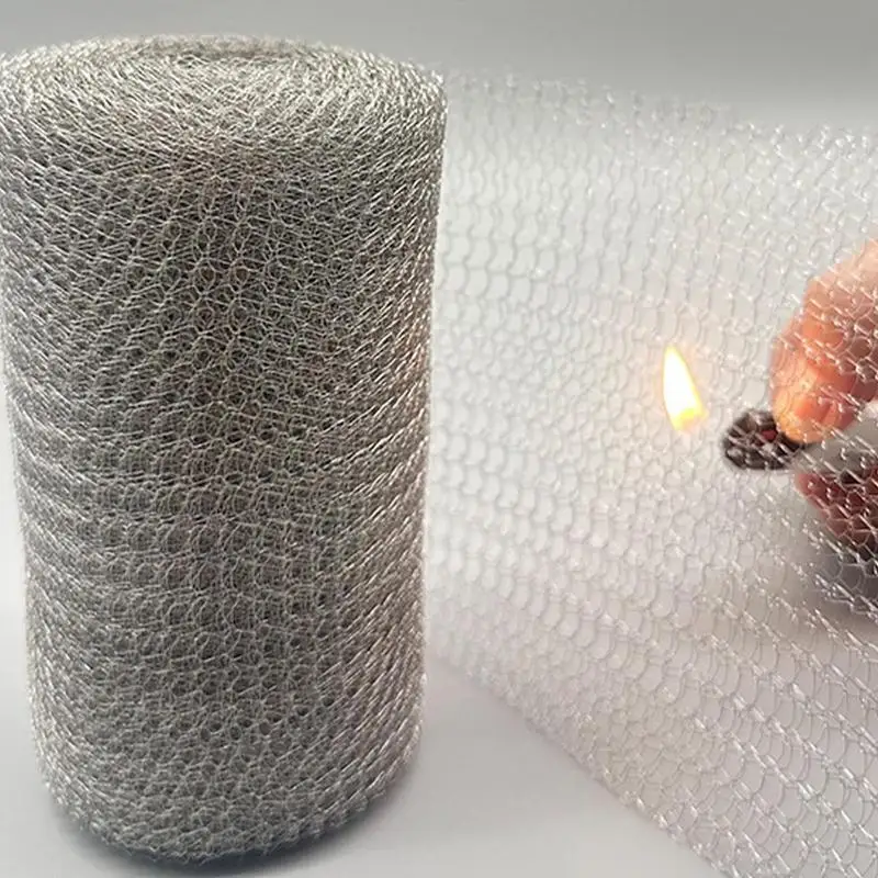 Edelstahl-Mesh-Rolle, doppelschichtiges Drahtschirmgeflecht, robustes Loch, Metallgeflecht, flexibler Drahtgeflechtschirm für Gartenentlüftung