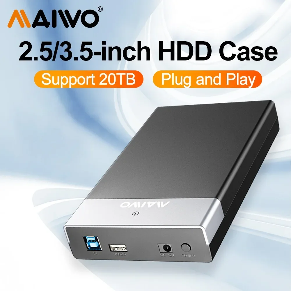 Maiwo hdd case 3,5 2,5 sata to usb 3,0 festplatten gehäuse adapter extern für 2.5 "3.5" ssd disk hdd case für pc laptop Image