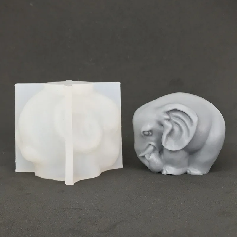 Stehender Elefant Silikon Kerzen form 3d Tiers eife Aroma therapie Gips Epoxy Schokoladen kuchen Backform aus Heim handwerk Image