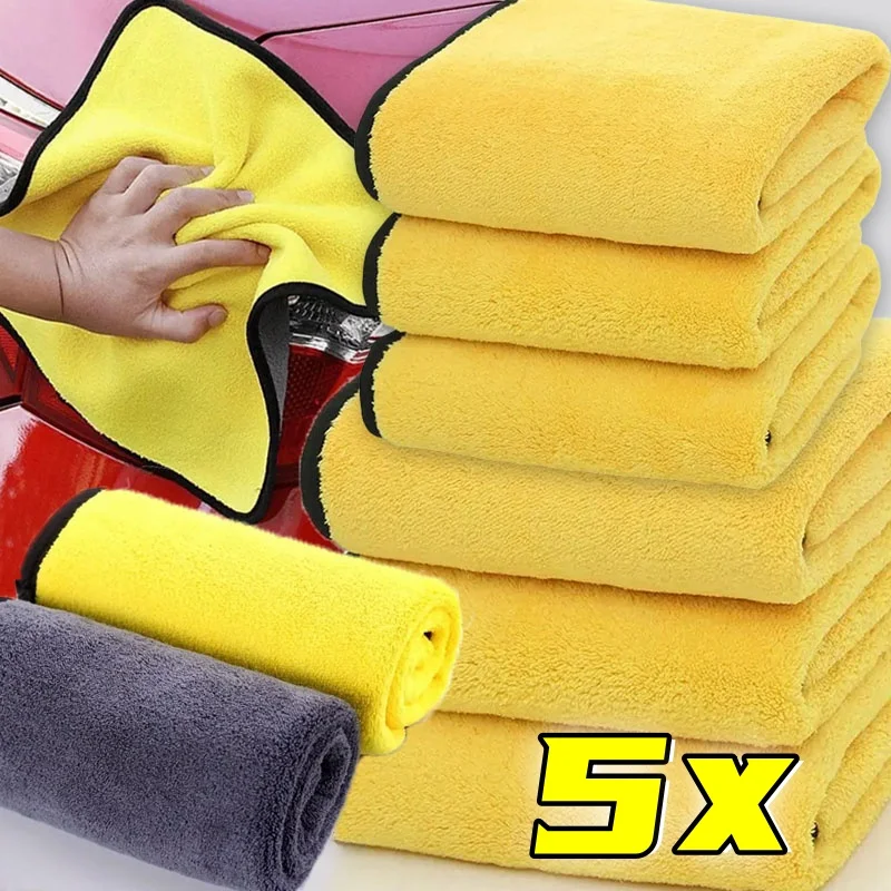 5/1 stücke extra weiche Auto waschanlage Mikro faser Handtuch Auto Reinigungs tücher Trocken tuch Auto pflege tuch Detail lierung Wasch handtuch Reinigungs werkzeuge Image