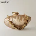 Shell Marke Perle Braun Marmor Acryl Box Kupplungen Abend Tasche Hochzeit Party Weibliche Mini Geldbörse Abend Weibliche Braut Handtasche