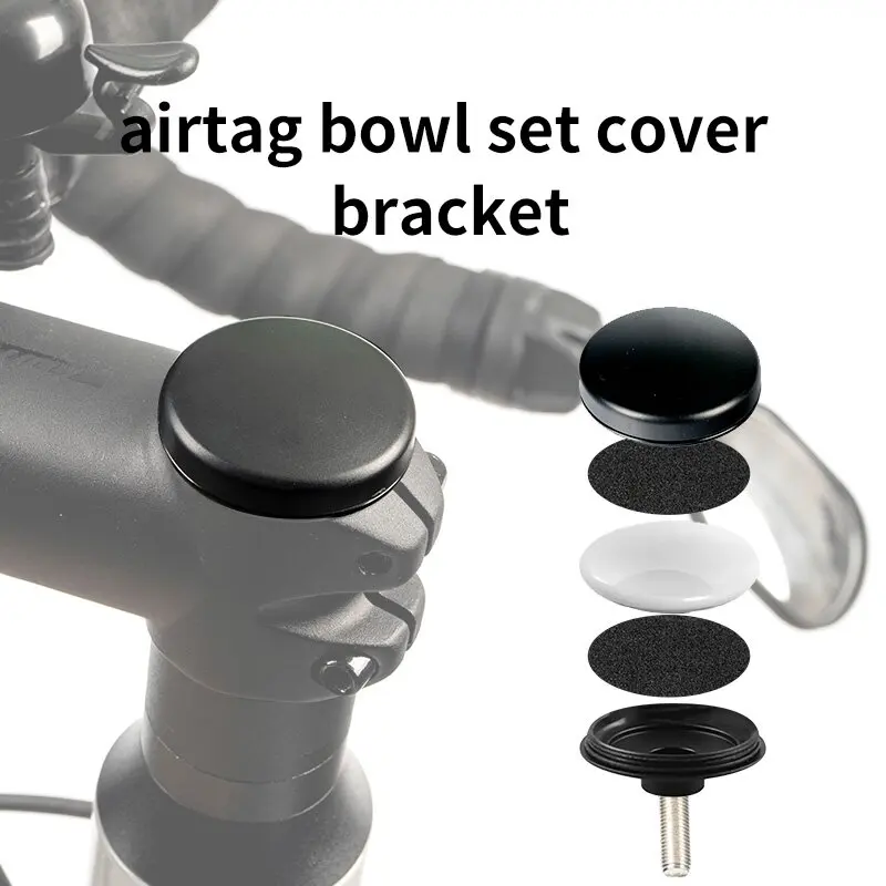 Rrskit Bike Anti-Diebstahl-Halterung für Airtag, versteckte Schutzhülle, Schüssel-Set, Abdeckung, Halterung aus Aluminiumlegierung, Anti-Verlust-Gerät Image