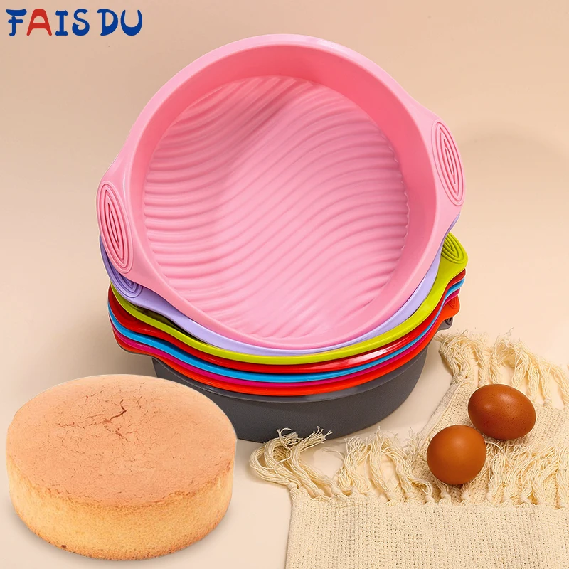 FAIS DU verbesserte Kuchen Silikon Backform mit Griff runde Silikon formen Back geschirr für Kuchen Mousse Gebäck Kuchen dekorieren Werkzeuge