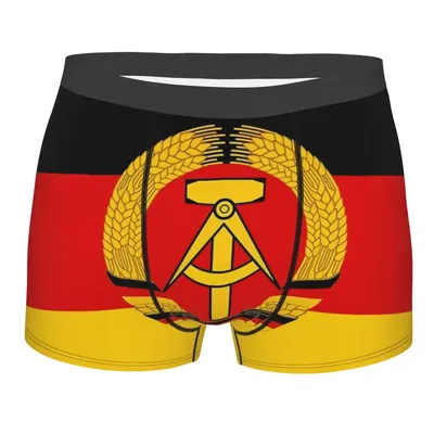 DDR Nationalen Flagge Unterhose Baumwolle Höschen Mann Unterwäsche Sexy Shorts Boxer Briefs Image