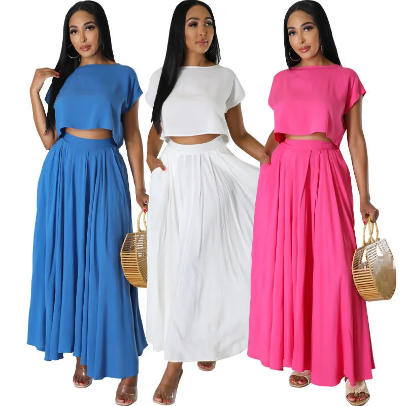 Zweiteiliges Set für Damen, Sommer-Outfits für Damen, 2023, Sets für Damen, 2-teilige Röcke, Urlaubs-Outfits für Damen, Sommerkleidung Image