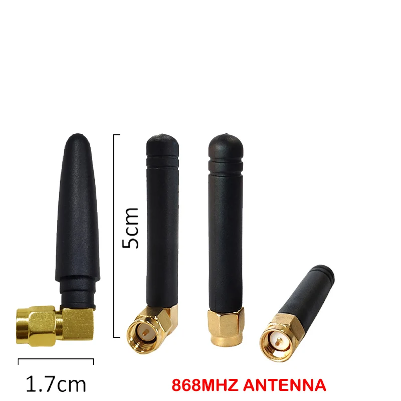 GWS 2/5 Stück 868MHz 3dBi SMA-Stecker 915MHz Antenne GSM-Antenne LoRa LoRaWAN Antenne IoT-Modul-Antenne ISM Sub-1GHz Antenne 5cm Schwarz Image