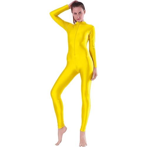 Zentai-Anzüge Cosplay Kostüm Ganzkörperanzug Ninja Karnevalskostüm Ganzkörperanzug Königstag Damen Trikots Sexy Kostüm Einfarbig Elasthan Lycra Kostüm für Halloween Karneval Maskerade Erwachsene Image