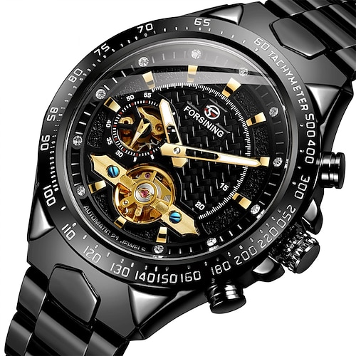 FORSINING Herren Mechanische Uhr Draussen Sport Modisch Armbanduhr Automatikaufzug leuchtend WASSERDICHT Dekoration Stehlen Beobachten Image