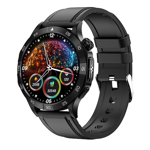 et381 smart watch 1.43 pollici amoled schermo hd bluetooth risposta/effettua chiamata ecg monitoraggio della pressione arteriosa sos fitness tracker