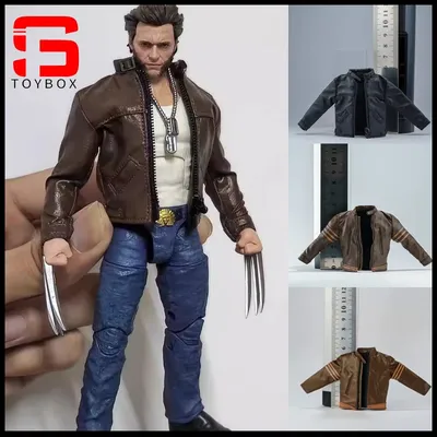 1/12 Scale Male Soldier Leather jacket Clothes Model Fit 6'' Romankey Ant Notaman Male Soldier Action Figure Body
