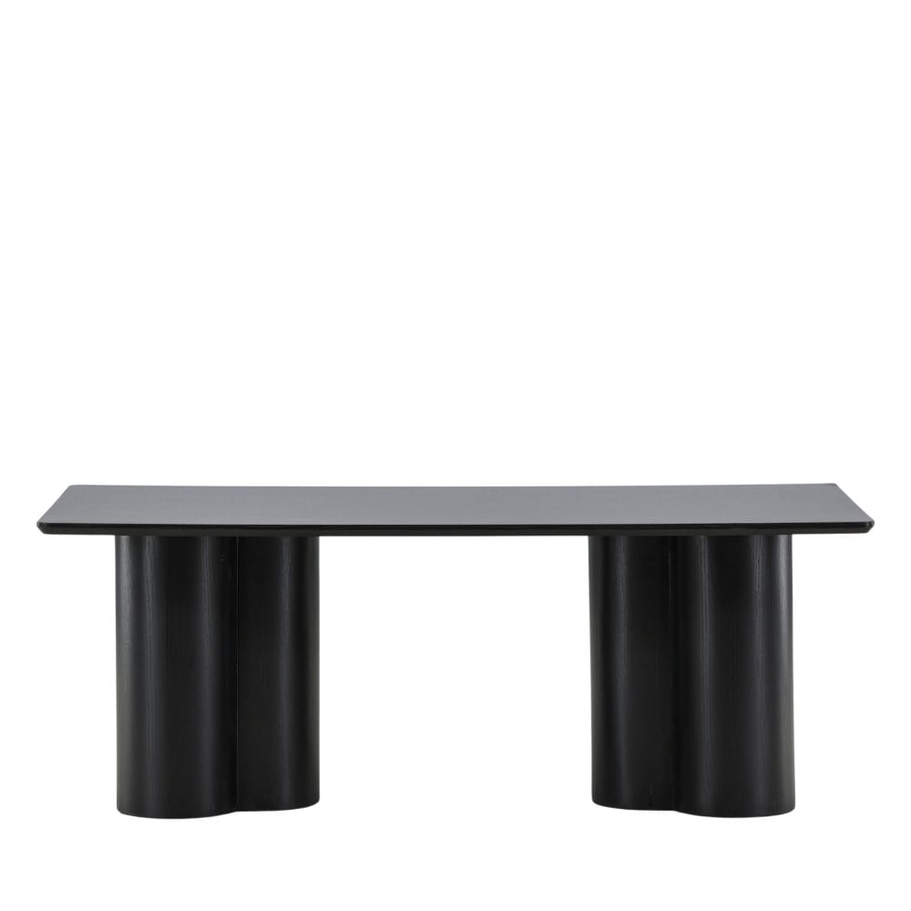 Table basse en bois design noir OLY noir 60x120x45cm