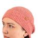 Coral Chic,'Knit Ribbed Baby Alpaca and Wool Blend Beanie Hat in Red'