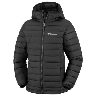 Columbia - Kid's Powder Lite II/2 Hooded Jacket - Kunstfaserjacke Gr 14-16 Years schwarz/grau