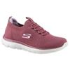 Slip-On Sneaker SKECHERS "SUMMITS", Damen, Gr. 37, lila (himbeere), Textil, sportlich, Schuhe, Freizeitschuh, Halbschuh, Slipper mit flexibler Traktionslaufsohle