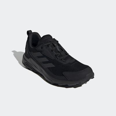 Wanderschuh ADIDAS TERREX "TERREX ANYLANDER", Gr. 42,5, schwarz (core schwarz, core schwarz, grau four), Textil, sportli