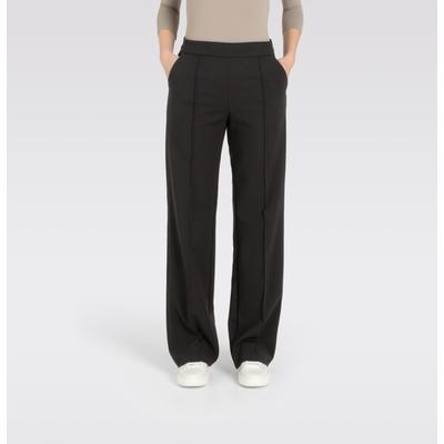 Anzughose MAC "CHIARA", Damen, Gr. 38, Länge 32, schwarz (schwarz32), Web, Obermaterial: 62% Polyester, 33% Viskose, 5% Elasthan, klassisch, Hosen, mit Fischgratmuster Image