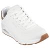 Sneaker SKECHERS "UNO-SUITED ON AIR", Herren, Gr. 46, weiß, Lederimitat, Veloursleder, sportlich, Schuhe, Freizeitschuh, Halbschuh, Schnürschuh mit modischer Keilsohle