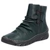 Stiefelette RIEKER, Damen, Gr. 39, grün (dunkelgrün), Lederimitat, sportlich, Schuhe, Winterboots, Keilsohle, Innenreißverschluss und slouchy Schaft