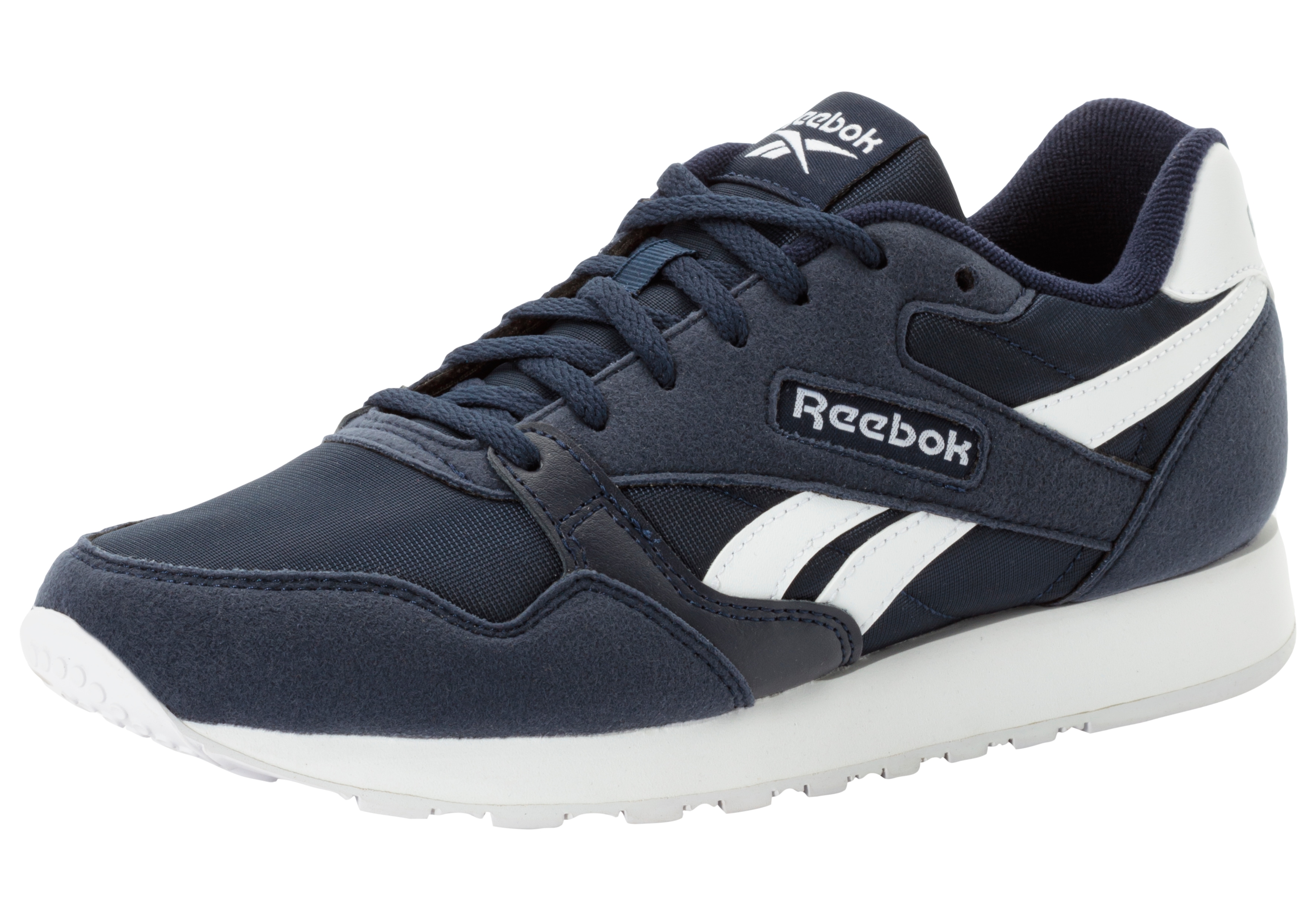 Sneaker REEBOK CLASSIC "ULTRA FLASH", Damen, Gr. 36,5, blau (vecnav, ftwwh), Synthetik, Textil, Schuhe Sneaker