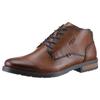 Schnürstiefelette RIEKER, Herren, Gr. 43, bunt (braun, dunkelblau), Leder, used, klassisch, Schuhe, Business-Stiefelette, Schnürboots mit weicher Innensohle