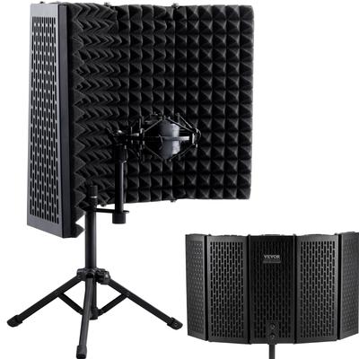 VEVOR Microphone Isolation Shield Studio Recording Mic Sound Shield for Blue Yeti and Condenser Microphones