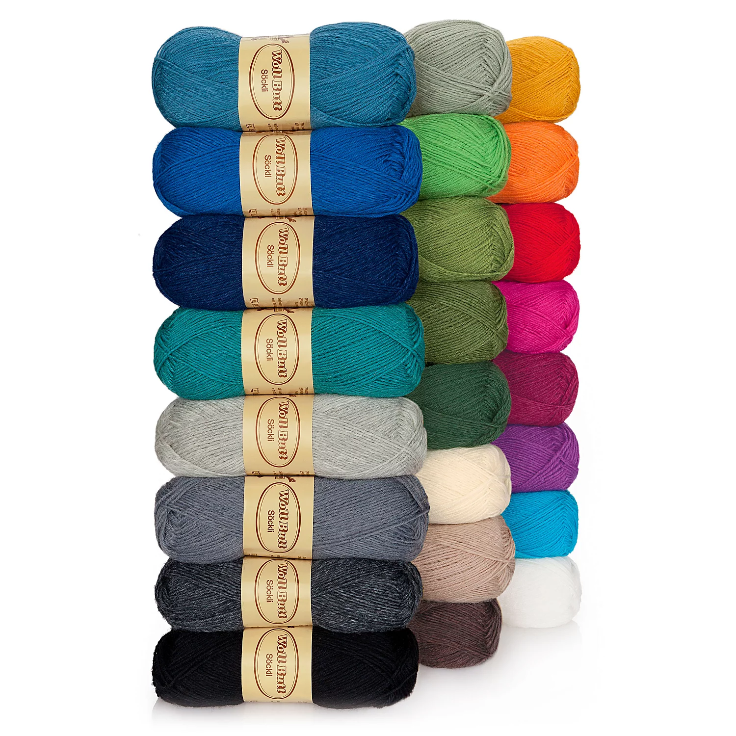 Woll Butt Laine Söckli, unie et chinée