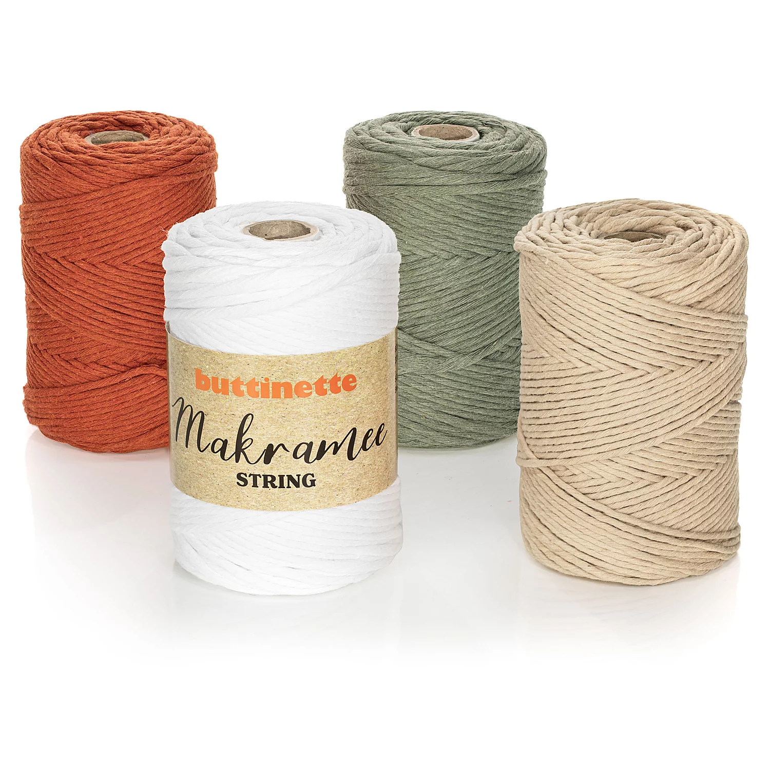buttinette Corde peignée pour macramé "string", torsion simple, 3 mm, 150 m