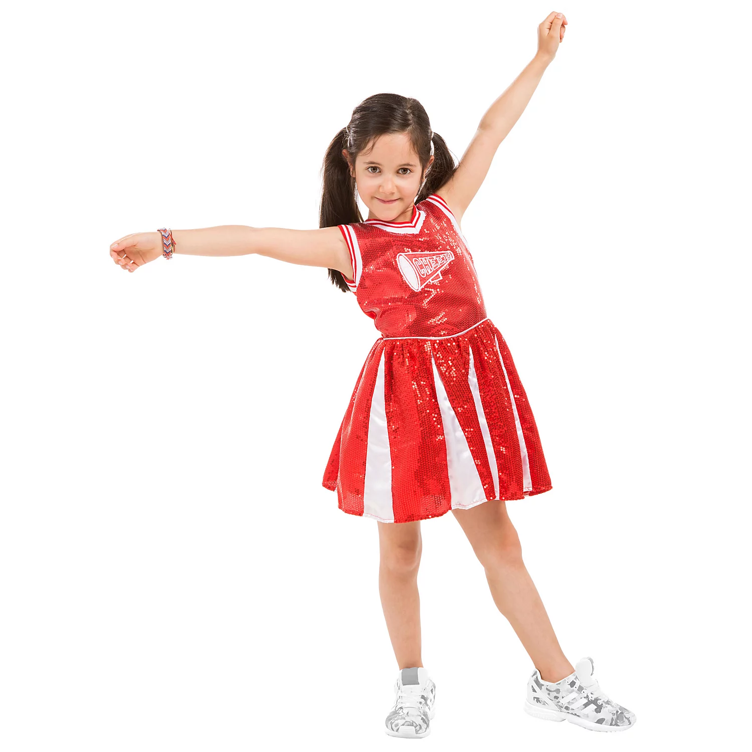 buttinette Cheerleader Kleid Wild Chicks für Mädchen, rot/weiß Image