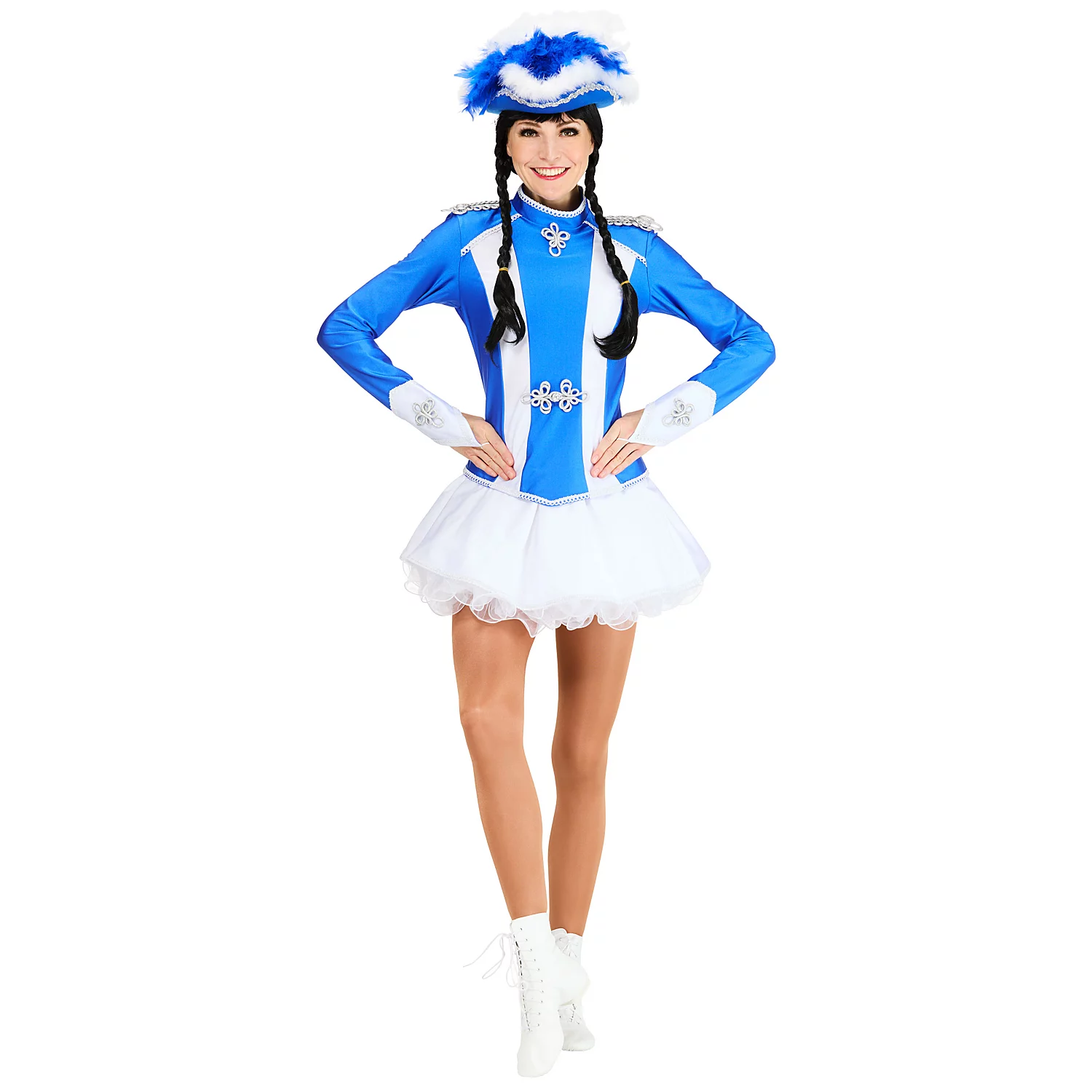 buttinette Gardekostüm für Damen, blau/weiß/silber Image