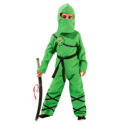 Ninja-Kostüm für Kinder, grün Image