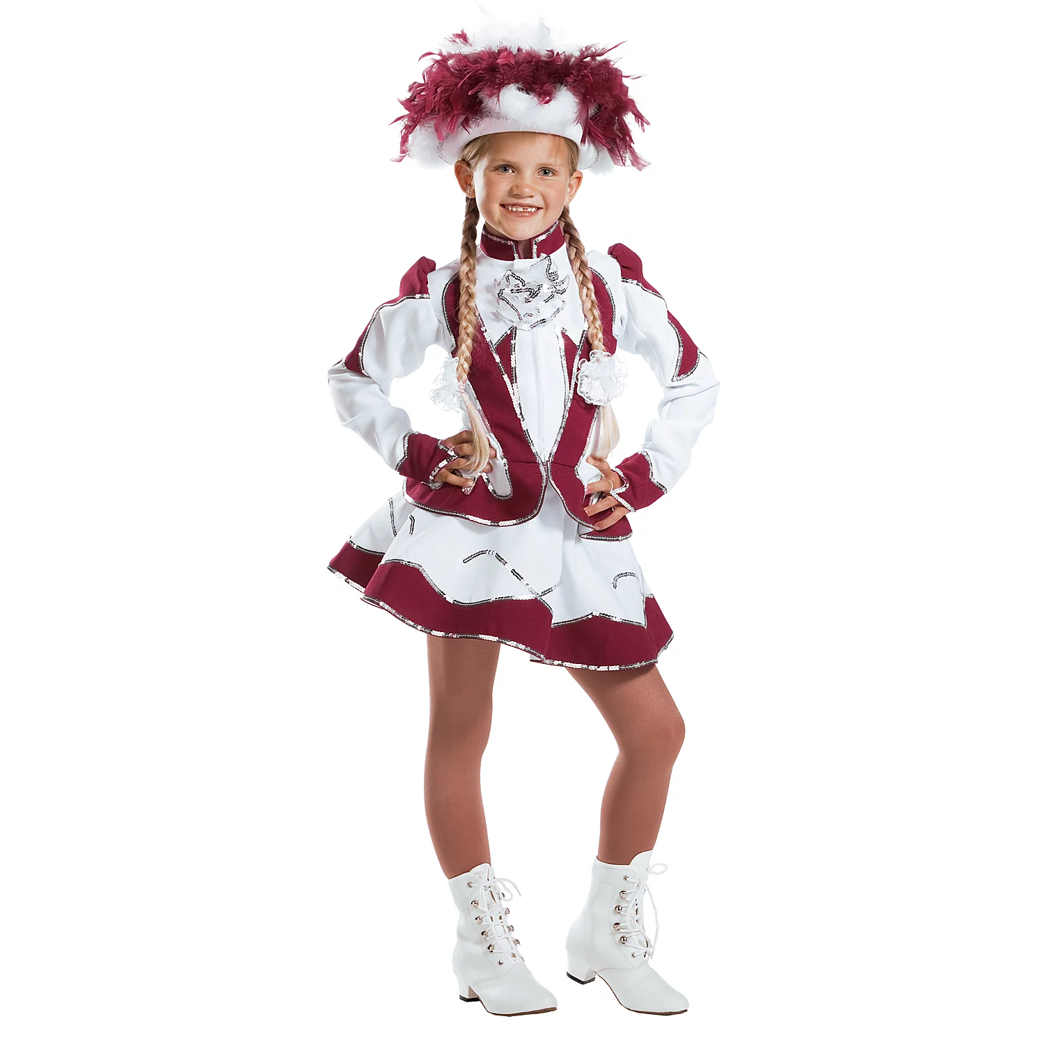 buttinette Gardekostüm für Kinder, bordeaux/weiß Image