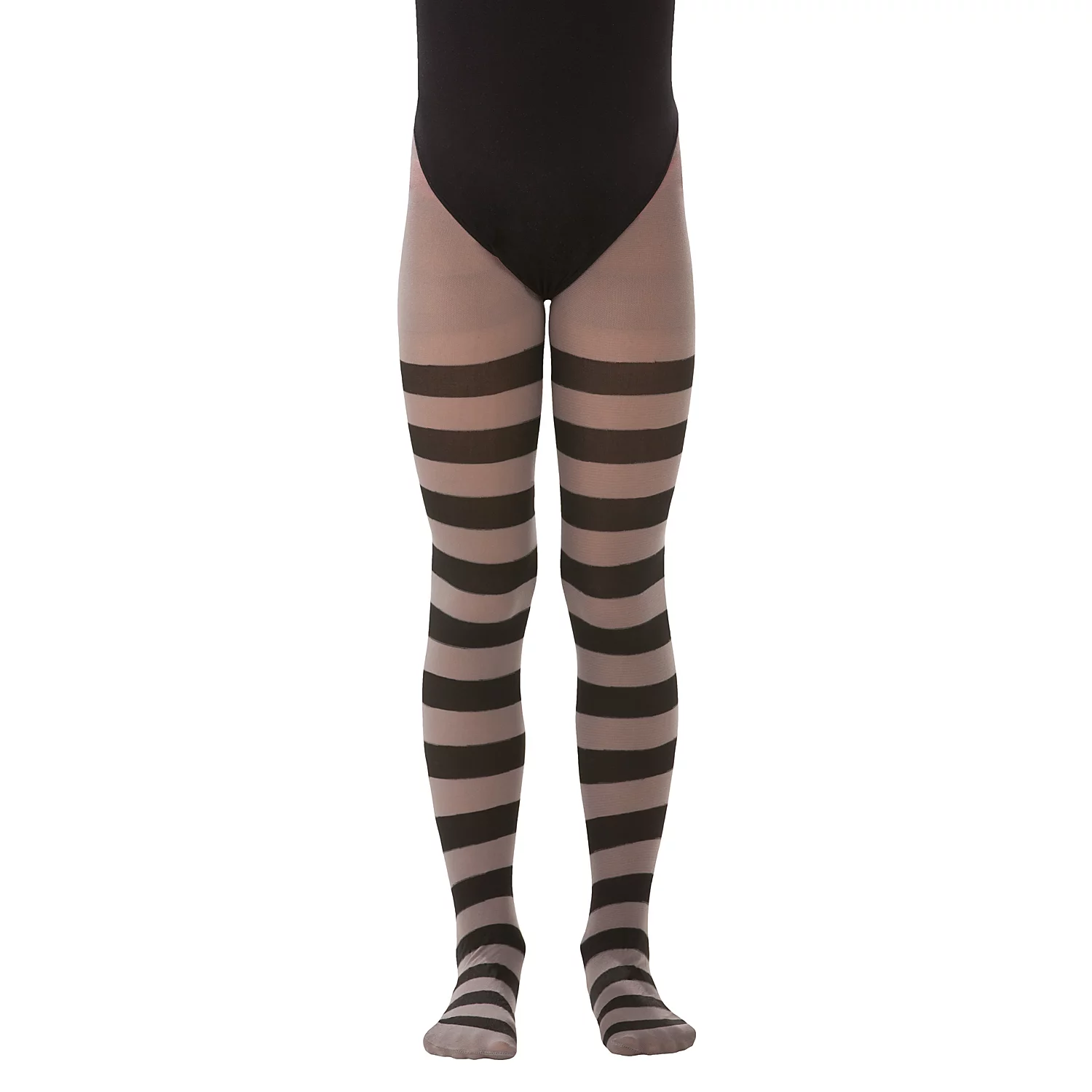 Kinder-Ringelstrumpfhose, grau/schwarz Image