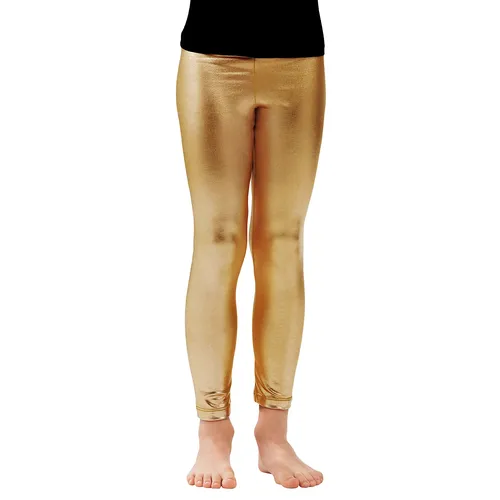 Kinder-Lack-Leggings, gold