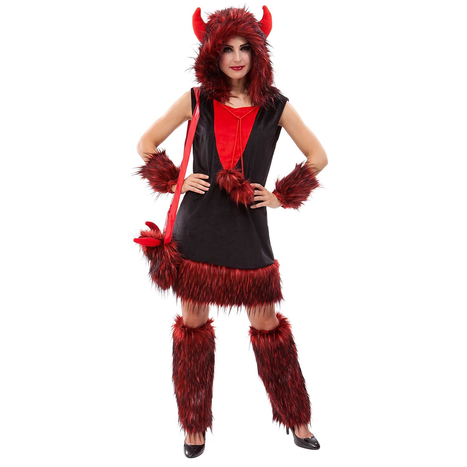 buttinette Robe "diablesse", rouge/noir