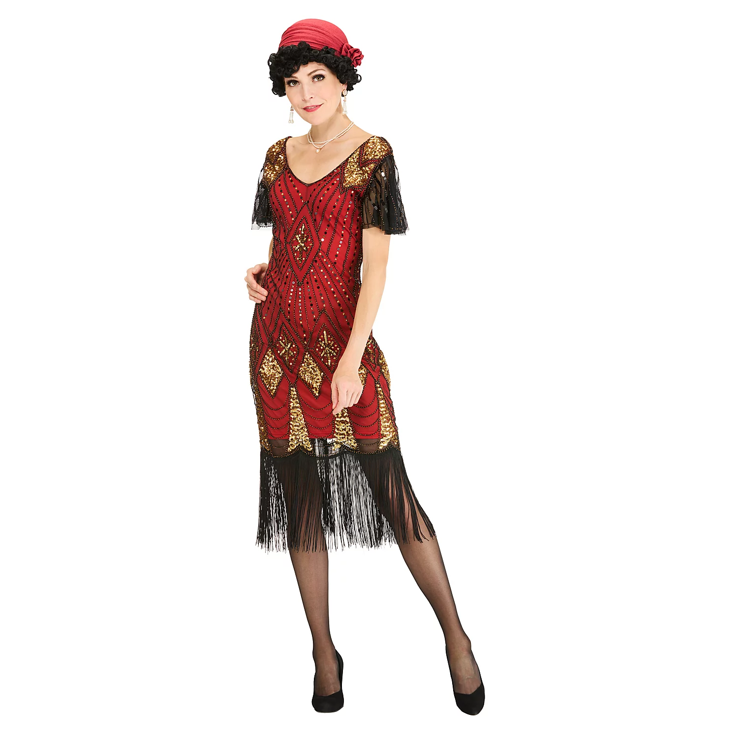 Robe à paillettes "années 20" pour femmes