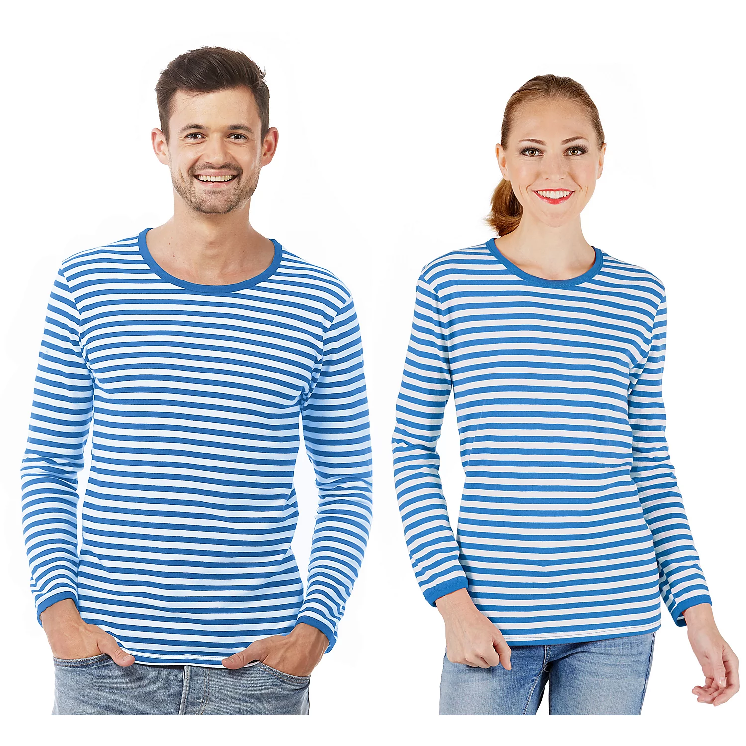 Langärmeliges Ringelshirt Blue Stripes unisex