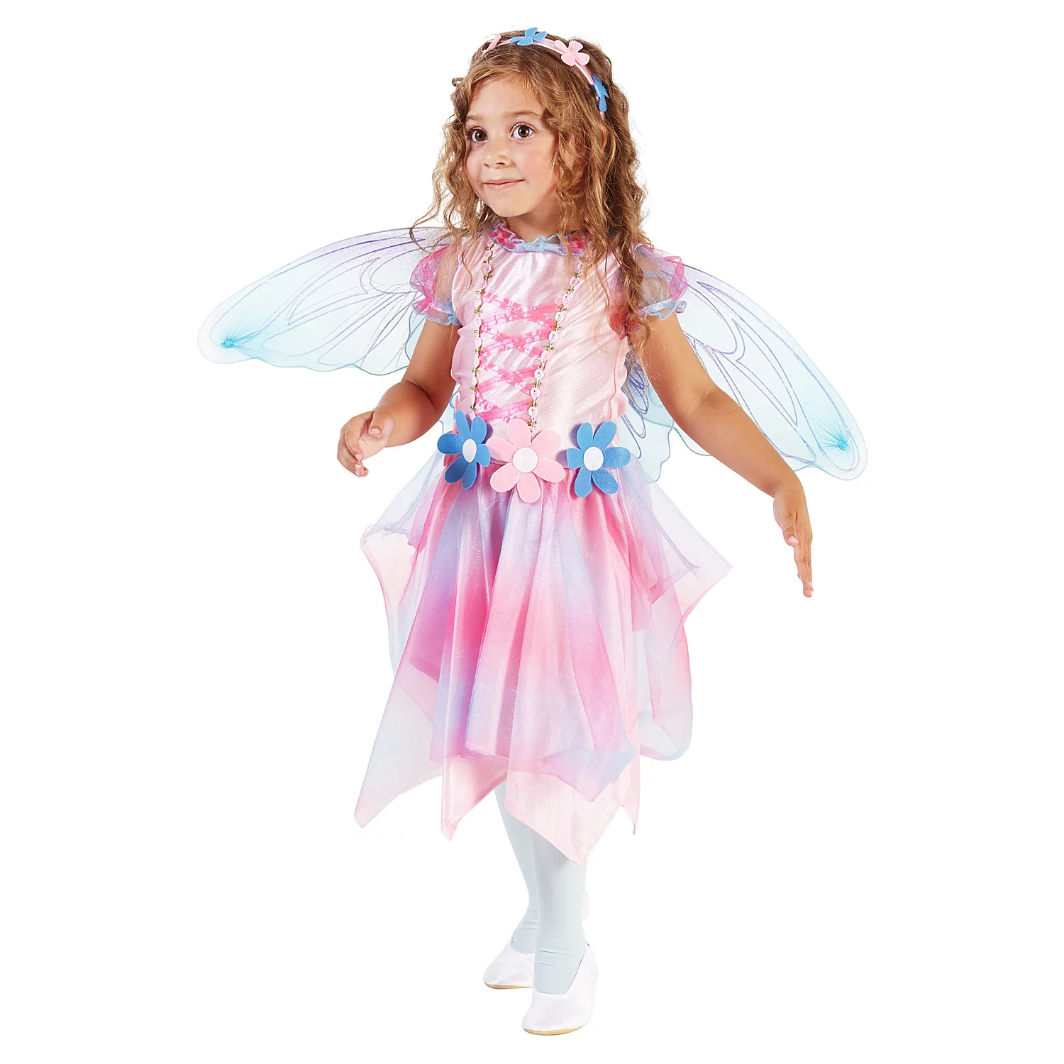 Déguisement de fée "bella" pour enfants, rose/bleu clair