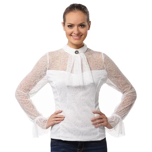Chemisier en dentelle, blanc