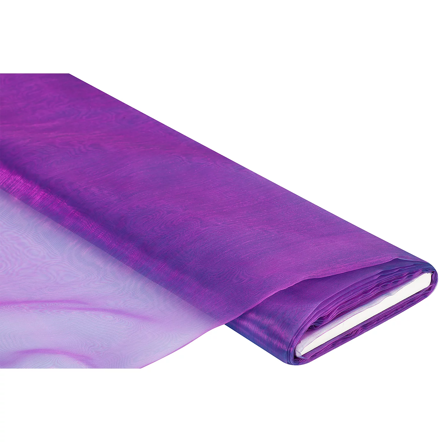 Tissu organza, rose vif/bleu