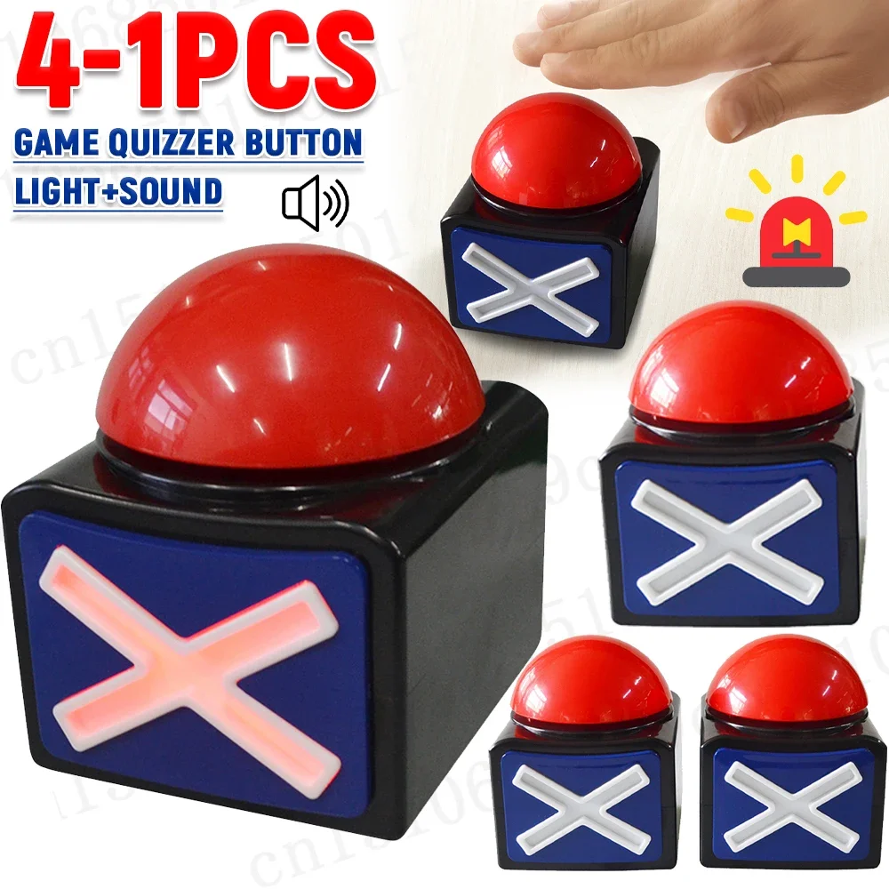 4-1PCS Cicalino di risposta educativo Gioco interattivo Cicalini di risposta per l'apprendimento coinvolgente dei bambini Gioco di famiglia Quiz Show Cicalino di allarme
