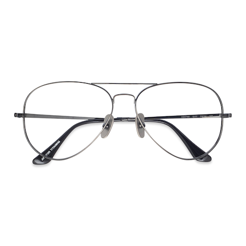Unisex s aviator Gunmetal Titanium Prescription eyeglasses - Eyebuydirect s Ray-Ban RB8789