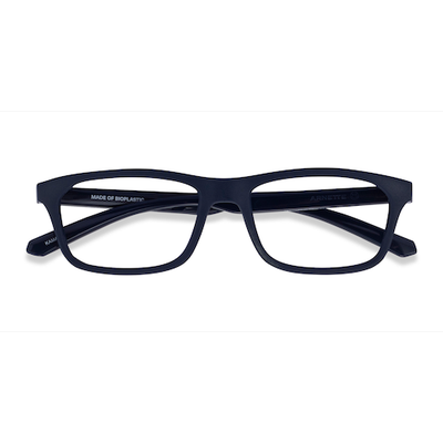 Unisex s rectangle Matte Navy Plastic Prescription eyeglasses - Eyebuydirect s ARNETTE Kamaya