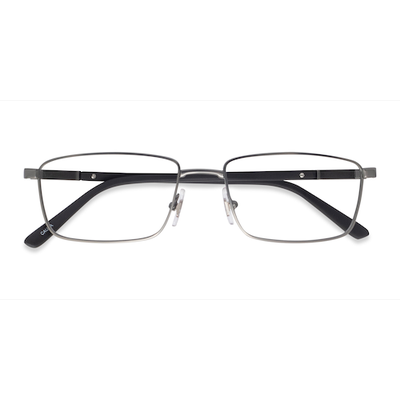 Male s rectangle Matte Gunmetal Metal Prescription eyeglasses - Eyebuydirect s ARNETTE Cauca