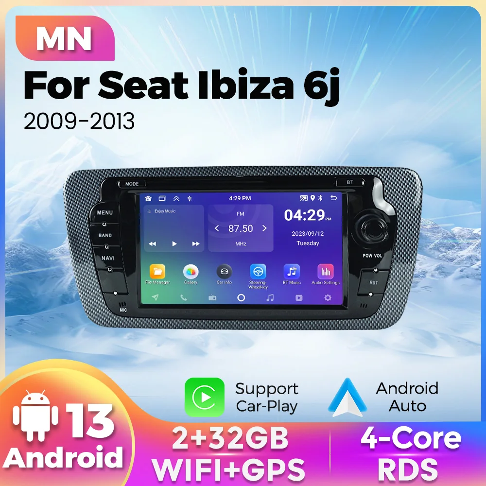 Android os drahtloses carplay autoradio für sitz ibiza 6j multimedia video player gps 2 din autoradio rds Auto GPS Multimedia Radio, 8-Kern DSP ohne DVD Player, 2Din Stereo Empfänger, DSP Bluetooth