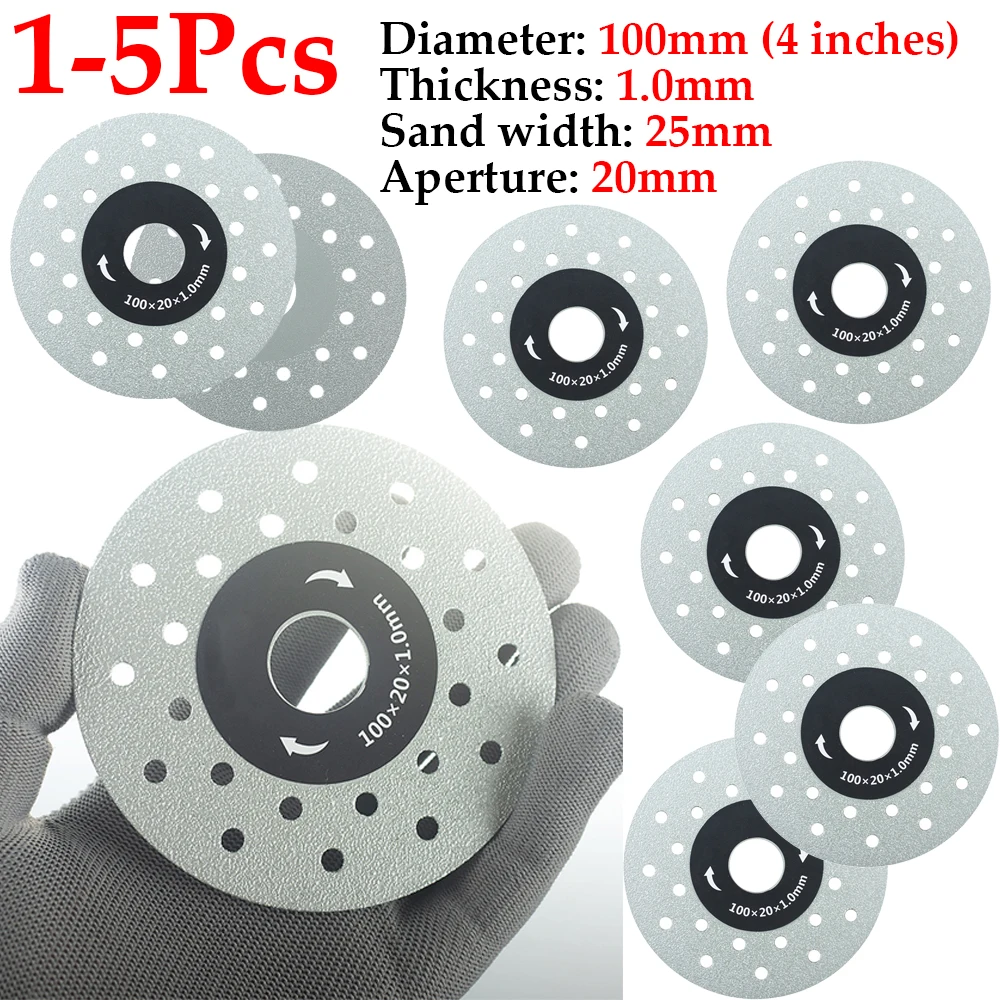 100-mm-Steinplatten mit 4-Zoll-Schneid scheibe, porös verbreiterte Diamant schleif scheibe, ultra dünnes Sägeblatt für Winkels chl eifer Image