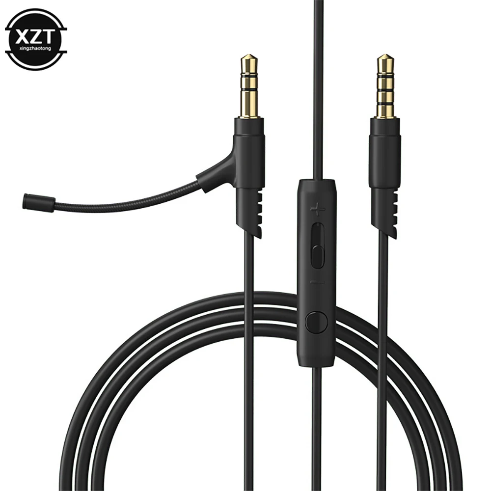 Universal 1,2 M Boom Mikrofon Kabel Mic Für 3,5mm Kopfhörer Mit Kondensator Mikrofon Für Telefon PC Für Boompro Gaming Headset V-MODA